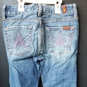 7 for all man kind jeans size 27 pink A-line!